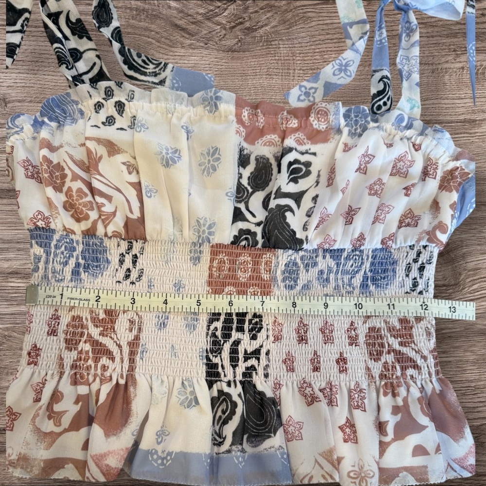 WILFRED Ballad Camisole Patchwork Woodblock Top Medium - Picture 8 of 8
